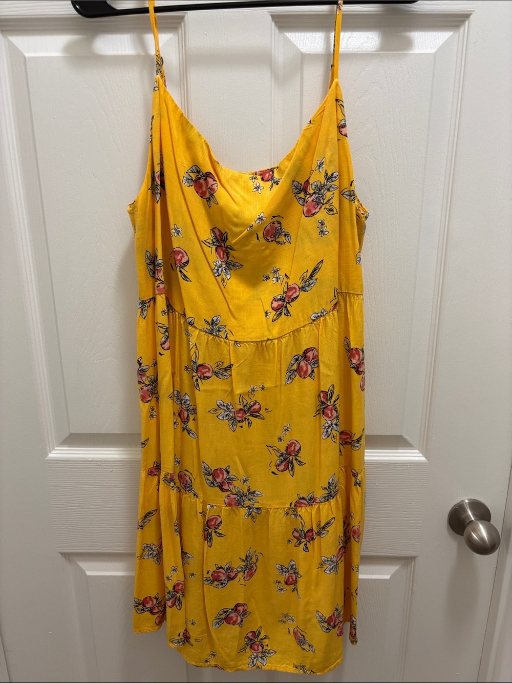 💐 Sunny Floral Tiered Sundress in Mustard Yellow - Picture 4 of 5